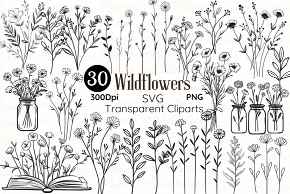 Download Minimal Wildflower Doodle SVG Hand-drawn - Svg Collection