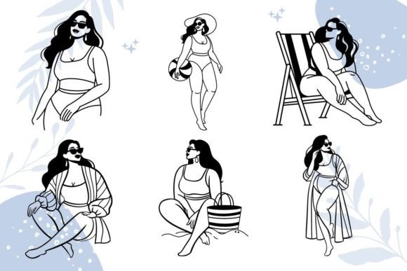 Download Beach Girl, Plus Size Bikini Girl SVG - Svg Collection