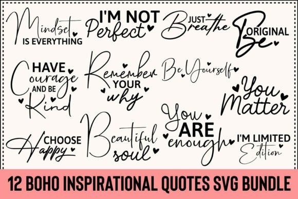 Download Boho Inspirational Quotes SVG BUNDLE - Svg Collection