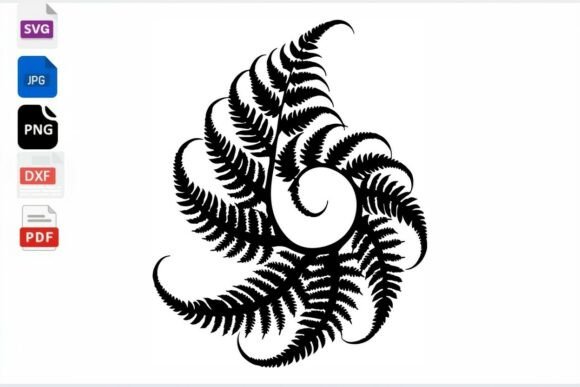Download Fern Leaf SVG Cut File Spiral Design - Svg Collection