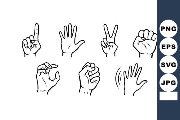 Download Hand Gestures Counting Sign Language Vec - Counting Collection