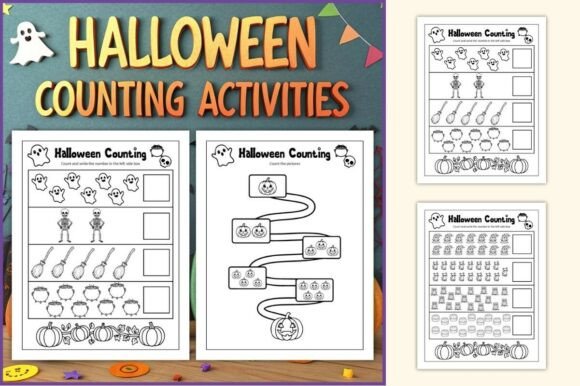 Download Halloween Counting Activities Worksheets - Counting Collection