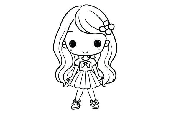 Download Girl,Skip Counting,Cartoon,Sketch,Kawaii - Counting Collection