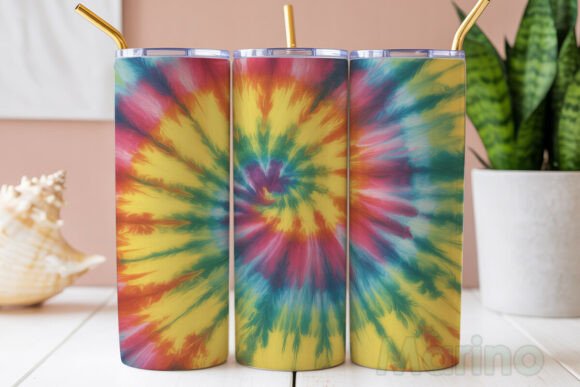 Download Vibrant Tie-Dye Spiral Design Tumbler - Design Collection