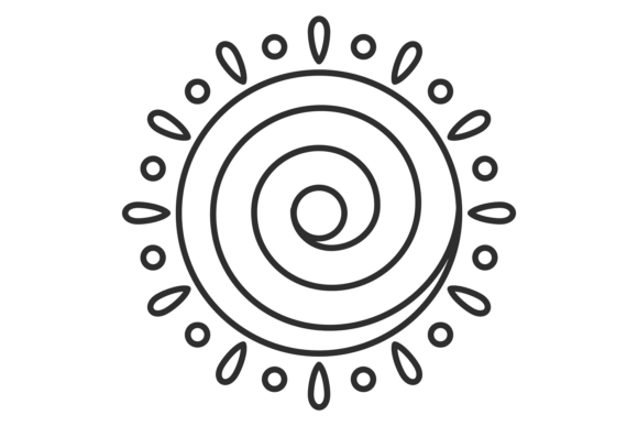 Download A Sun with a Spiral Design - Design Collection