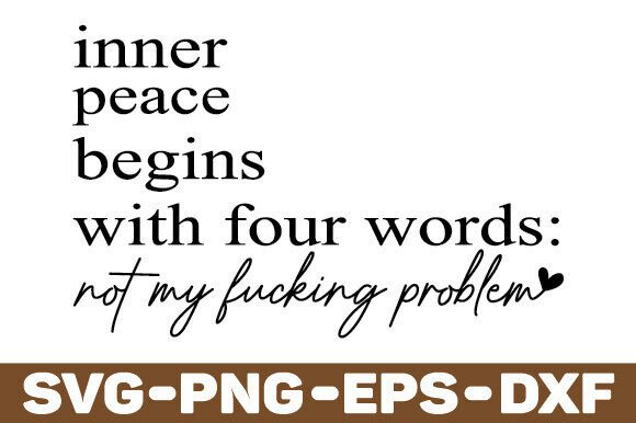 Download Inner Peace Begins with Four Words SVG - Svg Collection