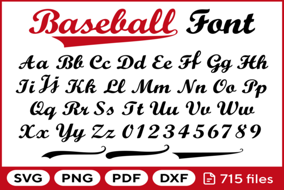 Download Baseball Font Svg Png Pdf Dxf - Svg Collection