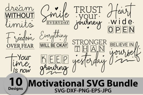 Download Motivational Quotes SVG Bundle - Svg Collection