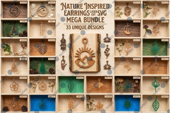 Download Nature Inspired Earrings SVG Mundle - Svg Collection