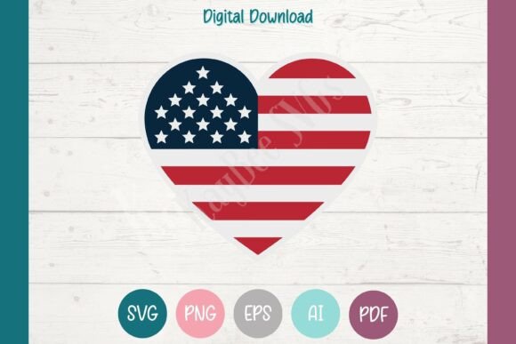 Download USA Heart Flag SVG PNG EPS AI PDF - Svg Collection